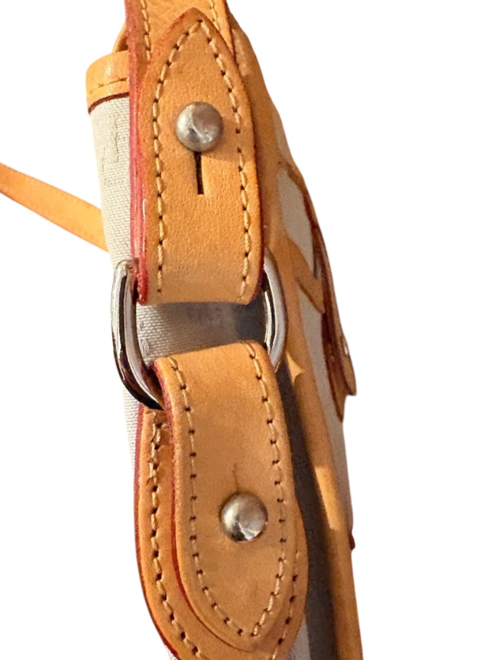 Dooney & Bourke Leather and Canvas Crossbody Signature Logo Bag Vintage Beige - Picture 9 of 12